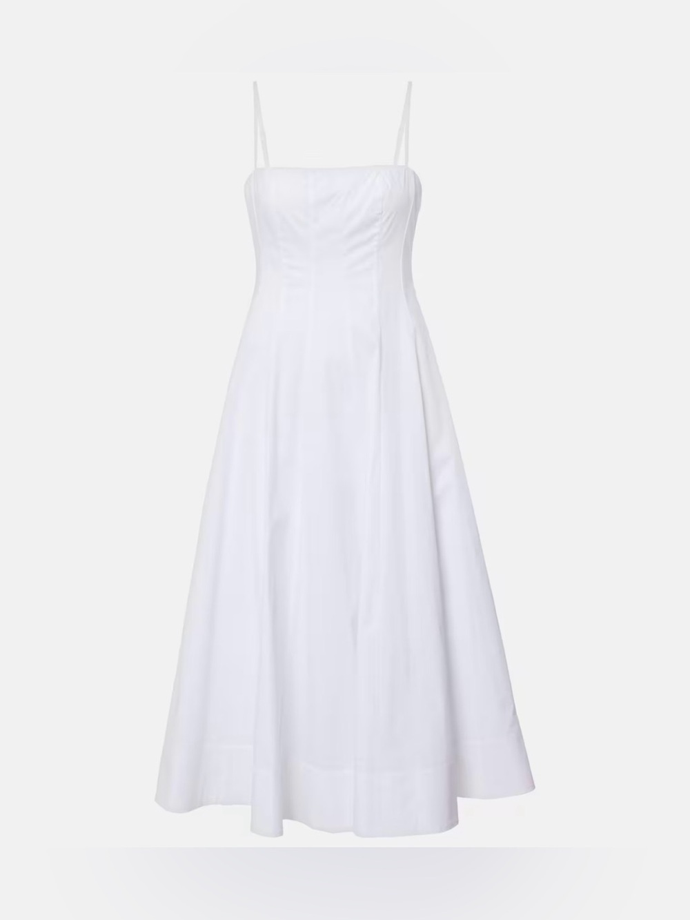 Staud Wylie corset cotton midi dress, size 4, NWOT never worn